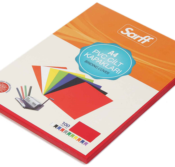 SARFF CİLT KAPAĞI A4 160M PVC BEYAZ 100 LÜ 15201012