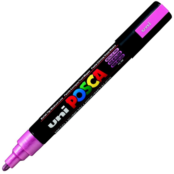 UNİ POSTER MARKÖRÜ POSCA PC-5M 1.8-2.5 METALİK PEMBE