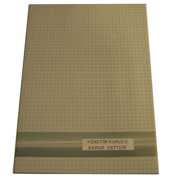 DİLMAN YÖNETİM KURUL KARAR DEFTERİ KARTON KAPAK 22.5x31.5 40 YP NUMARALI 5371