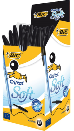 BIC TÜKENMEZ KALEM CRISTAL SOFT 50 Lİ SİYAH 918518 - Görsel 2