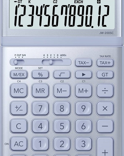 CASIO HESAP MAKİNESİ MASAÜSTÜ JW-200SC-BU MAVİ