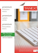 TANEX LASER ETİKET TW-2116 CD 116 X 41 MM ( 2 ) 100 LÜ
