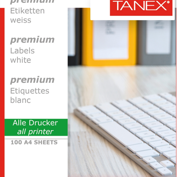 TANEX LASER ETİKET TW-2137 35 X 37.125 MM 100 LÜ