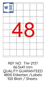 TANEX LASER ETİKET TW-2137 35 X 37.125 MM 100 LÜ - Görsel 2