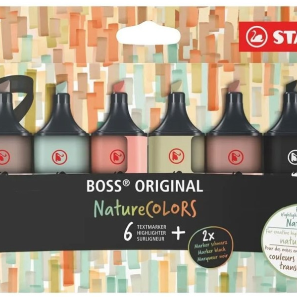 STABILO FOSFORLU KALEM BOSS NATURECOLORS SET 8 Lİ 70/8-2-1