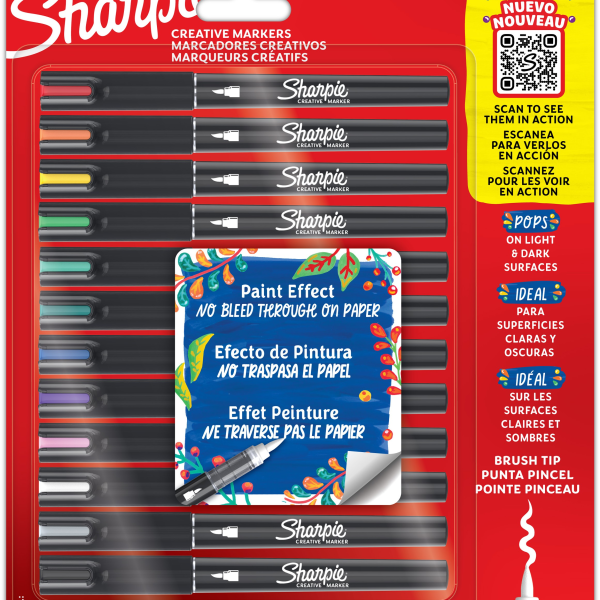 SHARPIE CREATIVE AKRİLİK MARKÖR SET FIRÇA UÇ 12 Lİ 2201183