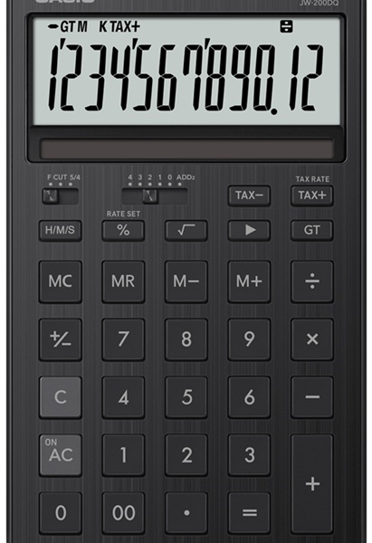 CASIO HESAP MAKİNESİ MASAÜSTÜ JW-200DQ-BK-W-DP