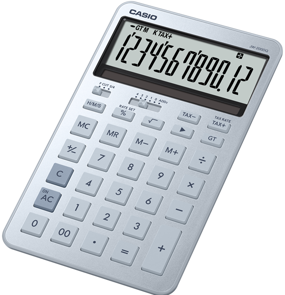 CASIO HESAP MAKİNESİ MASAÜSTÜ JW-200DQ-BU-W-DP