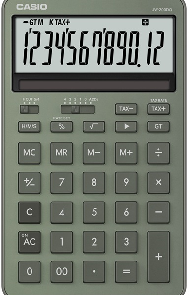 CASIO HESAP MAKİNESİ MASAÜSTÜ JW-200DQ-GN-W-DP