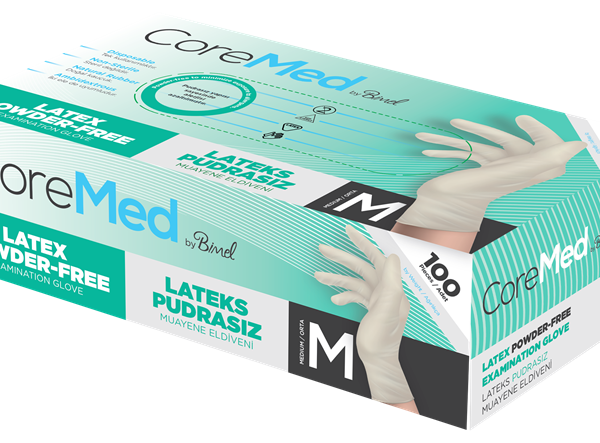 COREMED MUAYENE ELDİVENİ LATEKS PUDRASIZ TG 100 ADET (M)