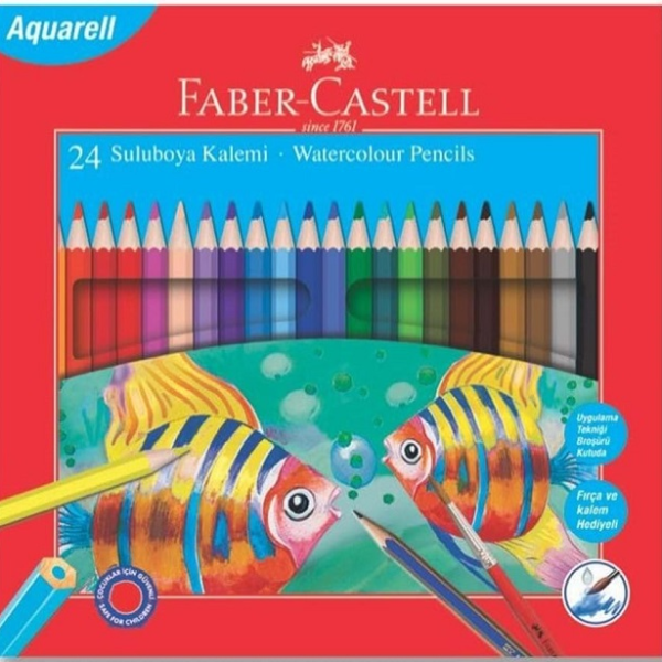 FABER KURU BOYA RED LİNE AQUAREL K.KUTU 24LÜ 110624