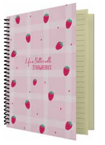 DİLMAN DEFTER MEYVE SERİSİ KİTAP KAĞIDI DİKİŞLİ KARTON KAPAK 16x22 60 YP ÇİZGİLİ 6446